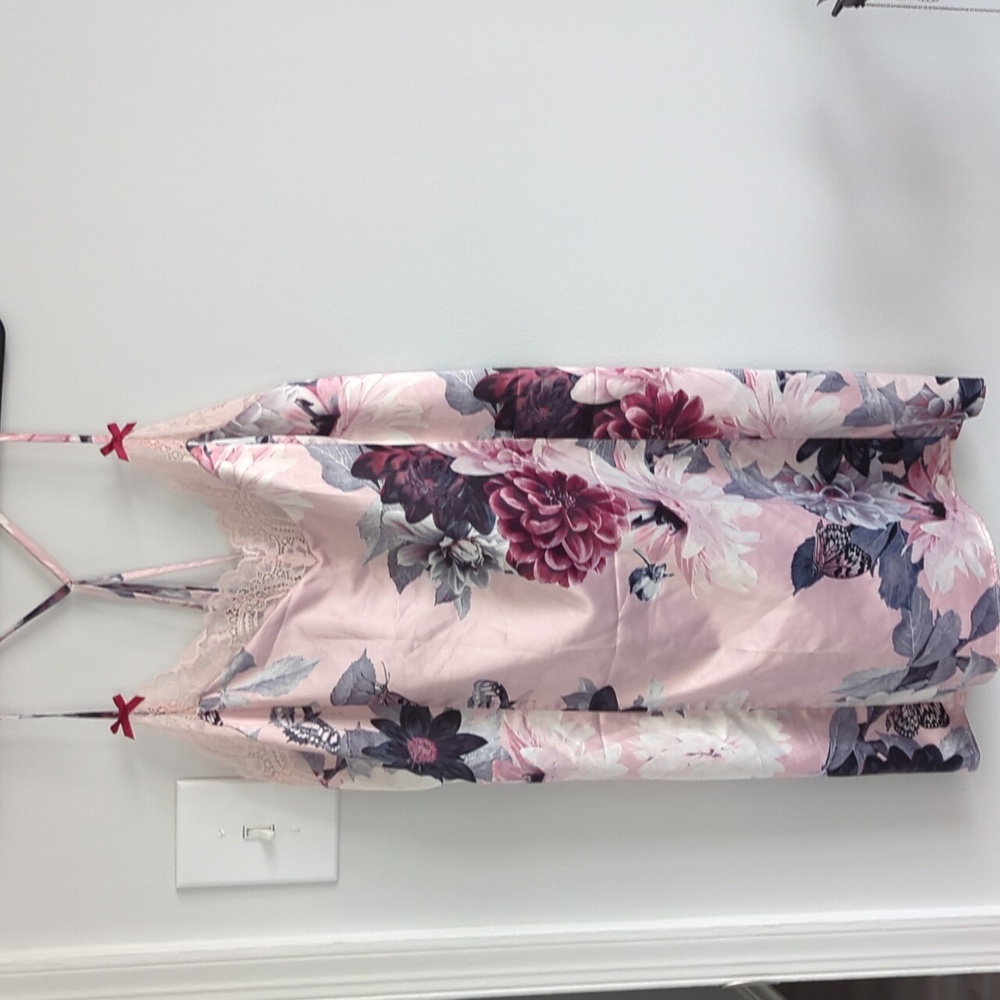 Cacique Floral Pink Lace Chemise